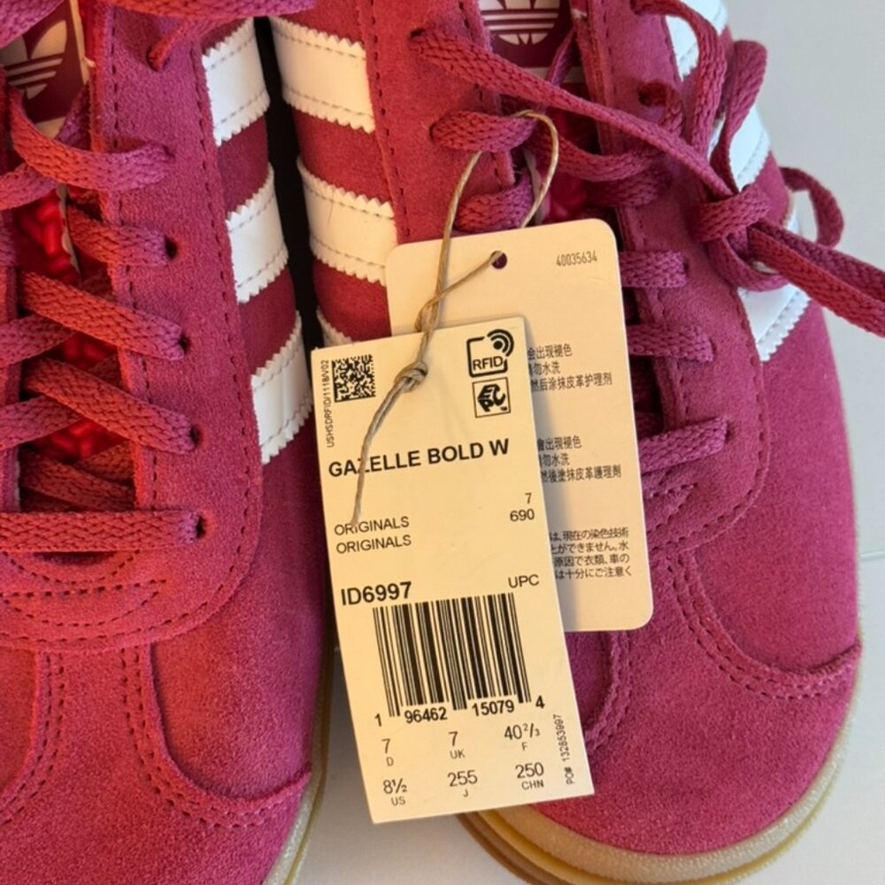 Adidas Gazelle Bold Pink 'Wild Pink Gum' NWT!!! - Picture 2 of 6